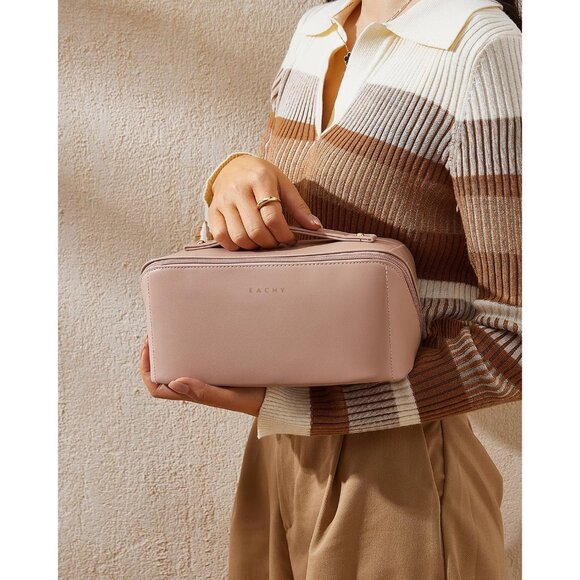 Women AC Pink Large Capacity Cosmetic Travel Makeup Waterproof Portable Bag - Picture 8 of 9